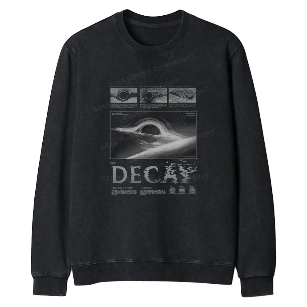 Decay of the Cosmos Regular Fit Washed Sweatshirt
