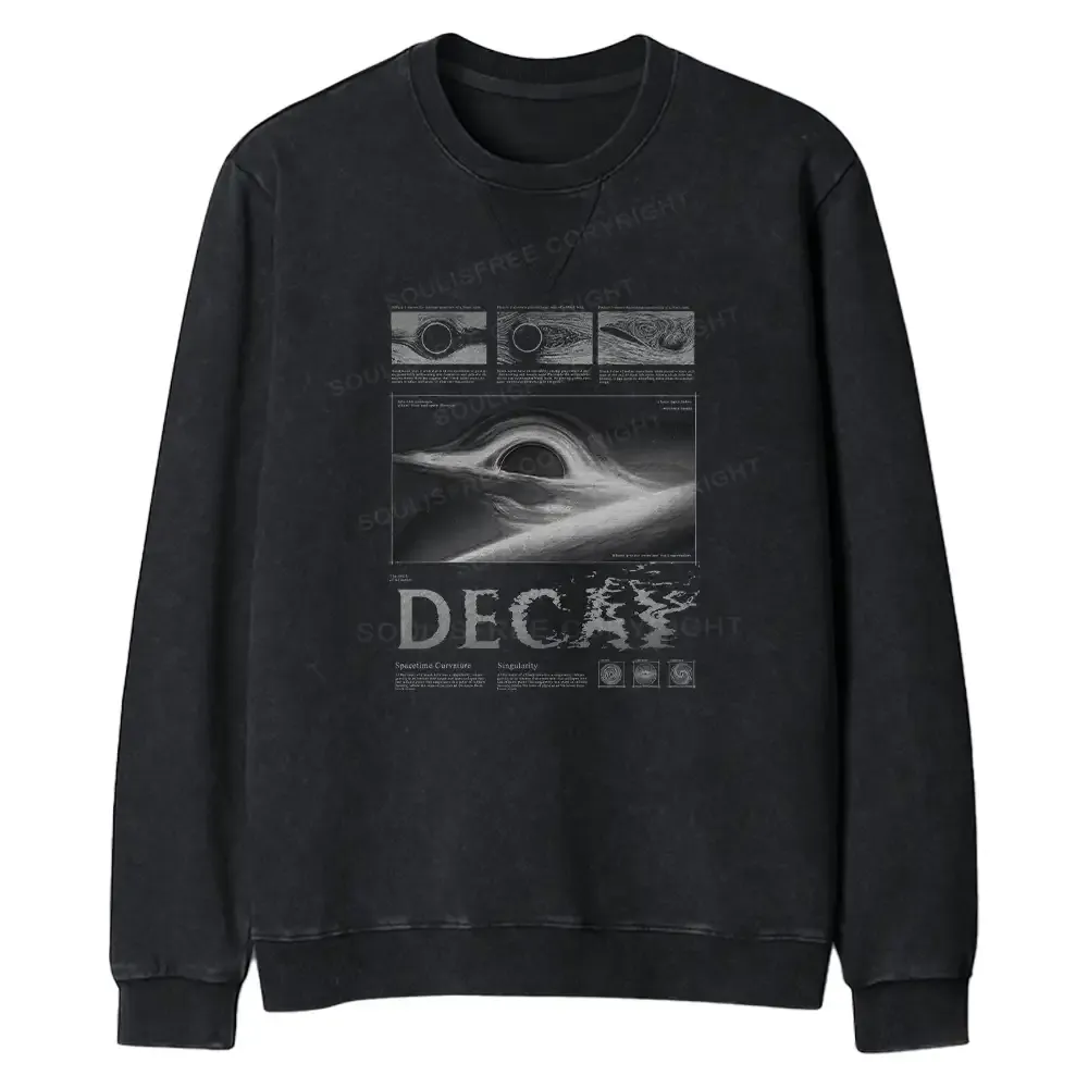 Designed Decay of the Cosmos Regular Fit Washed Sweatshirt