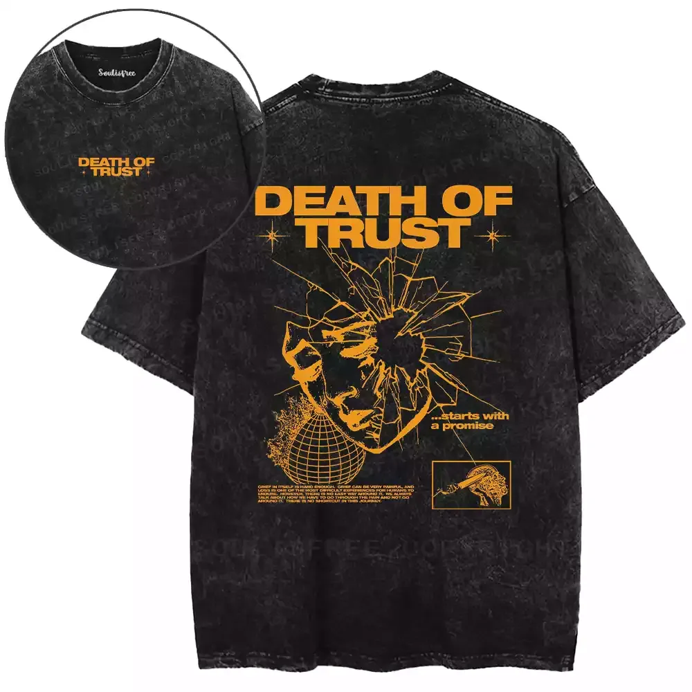 Death of Trust Shattered Washed T-shirt