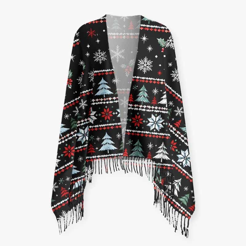 Soulisfree The Beauty Of Imperfect Holidays Christmas Fuzzy Fringed Scarf