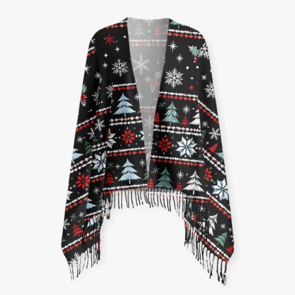 Soulisfree The Beauty Of Imperfect Holidays Christmas Fuzzy Fringed Scarf