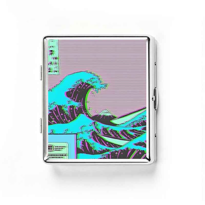 Soulisfree Neon Kanagawa Wave Metal Pocket Case