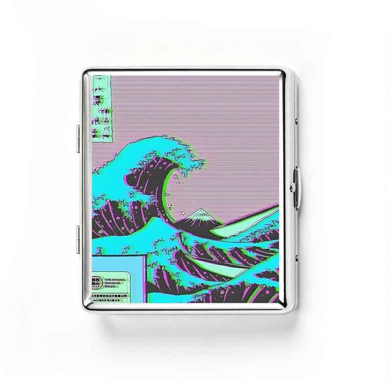 Soulisfree Neon Kanagawa Wave Metal Pocket Case