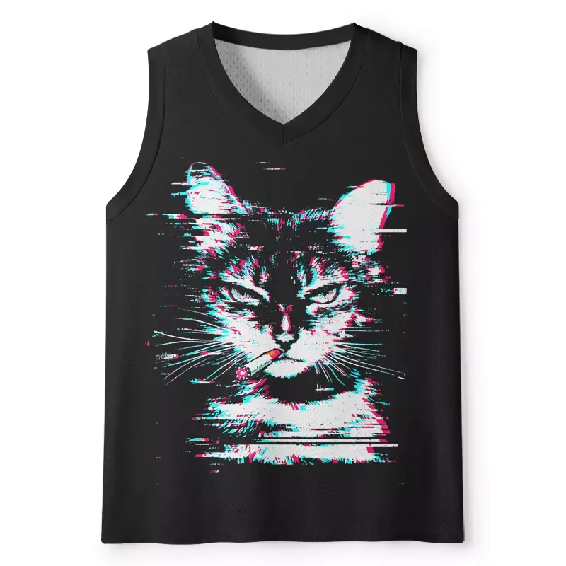 Designed Soulisfree Break the Pattern Mesh Tank