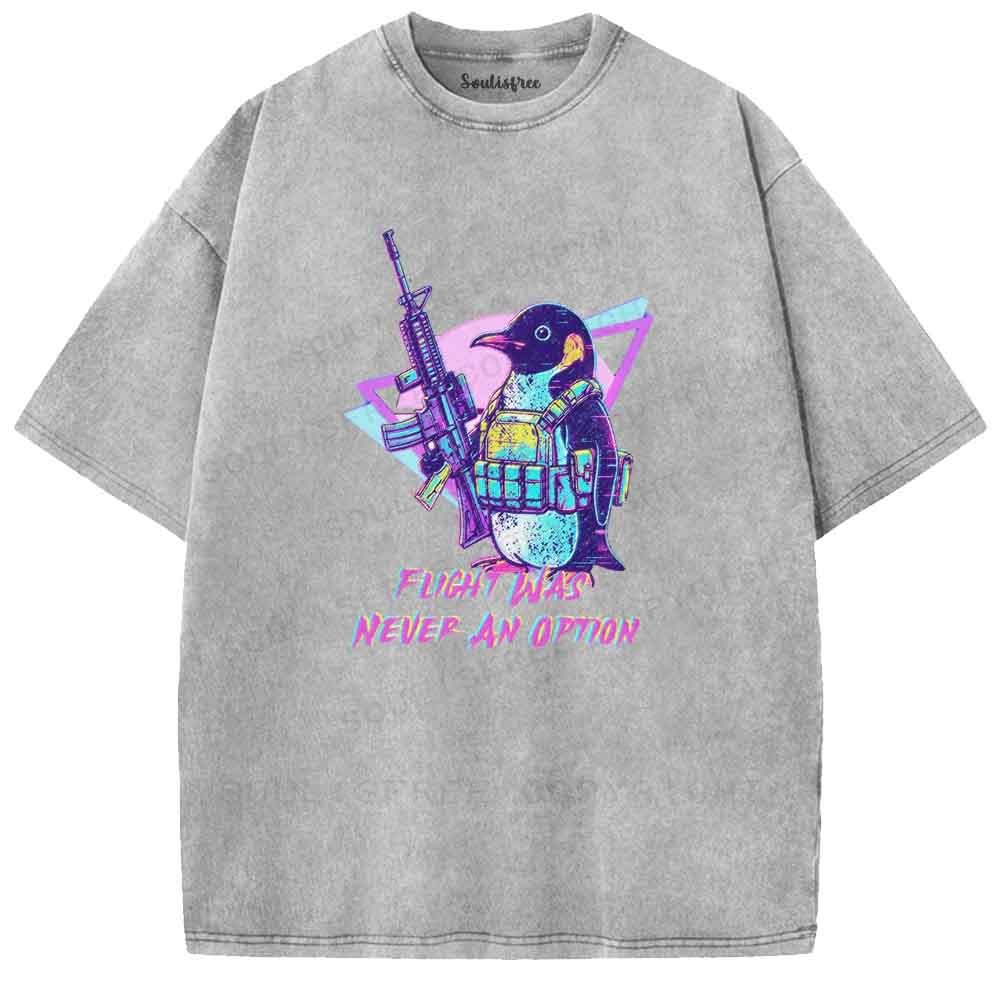 Soulisfree Flight Was Never An Option Washed Tee