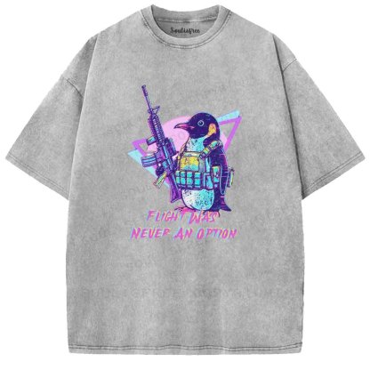 Soulisfree Flight Was Never An Option Washed Tee