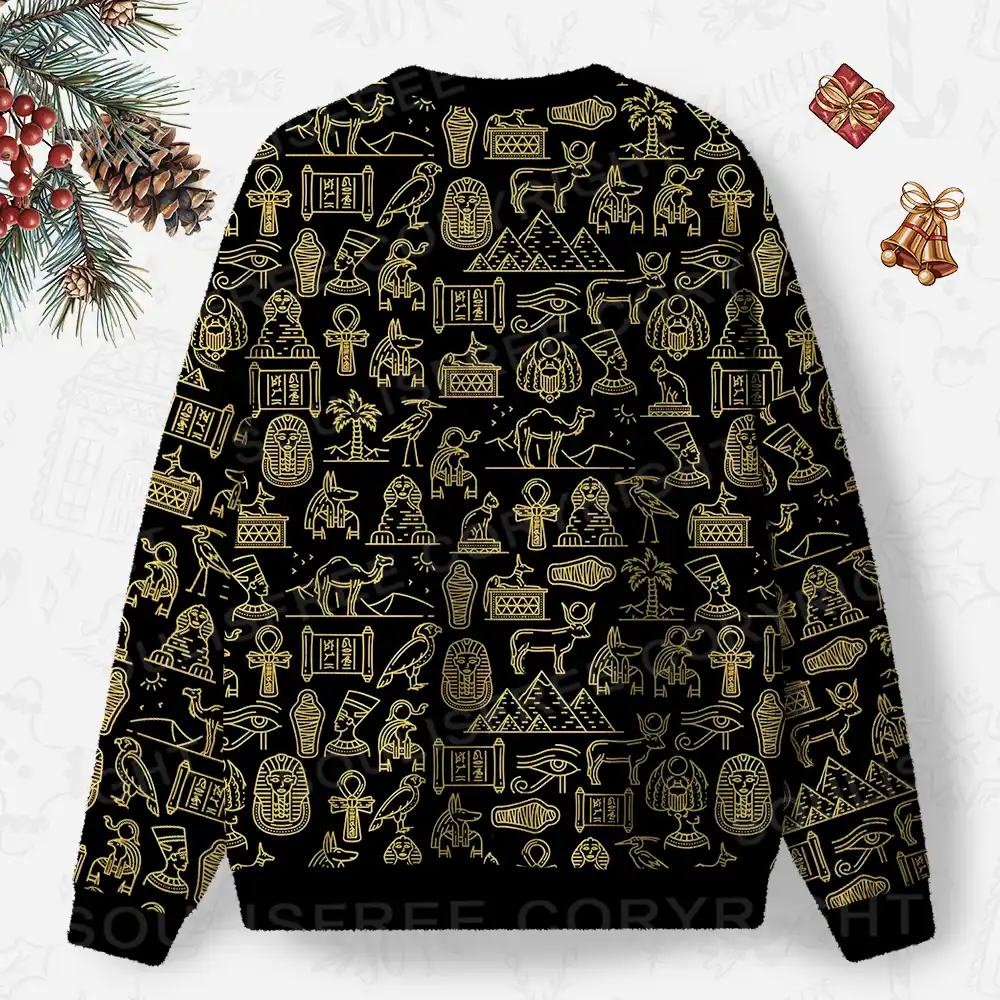 Symbols of the Nile Ugly Christmas Knit Sweatshirt