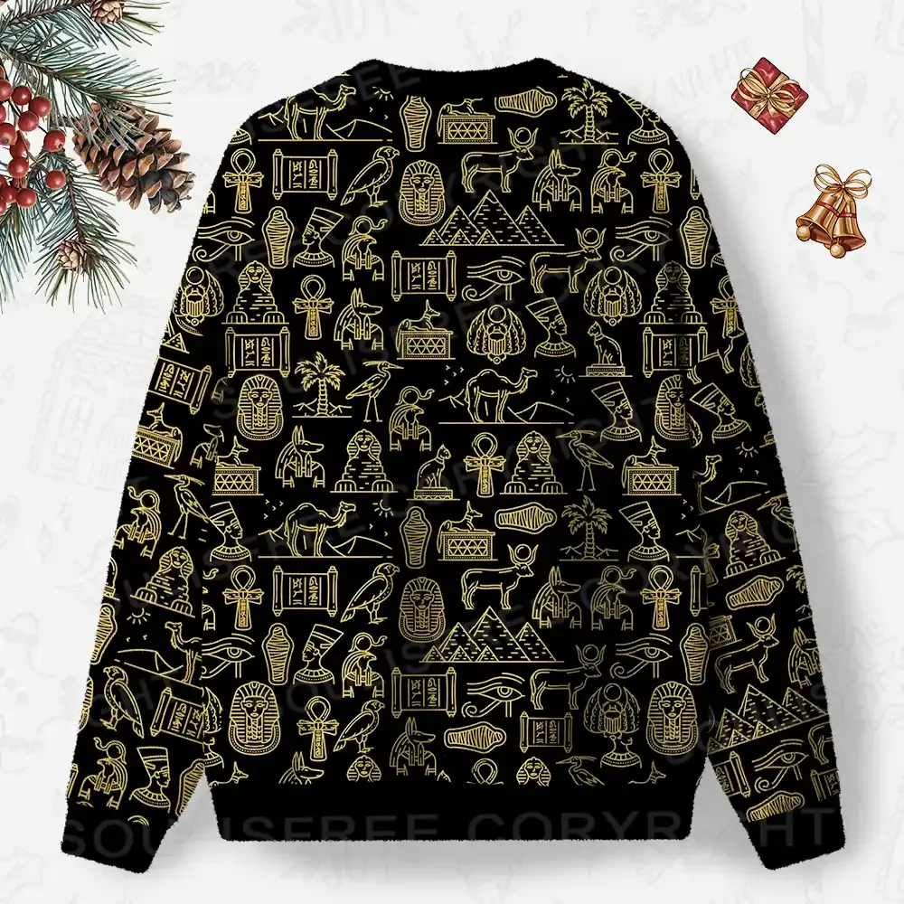 Symbols of the Nile Ugly Christmas Knit Sweatshirt