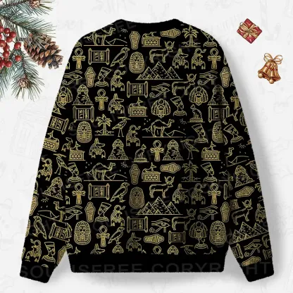 Symbols of the Nile Ugly Christmas Knit Sweatshirt