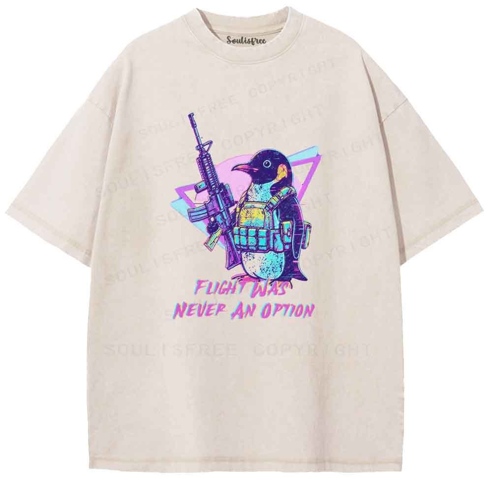 Soulisfree Flight Was Never An Option Washed Tee