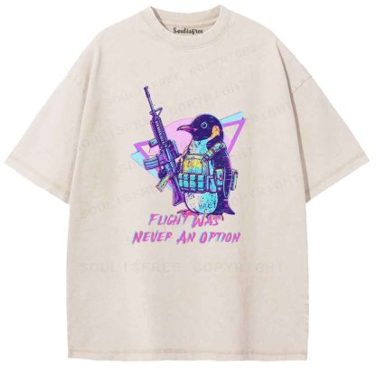 Soulisfree Flight Was Never An Option Washed Tee