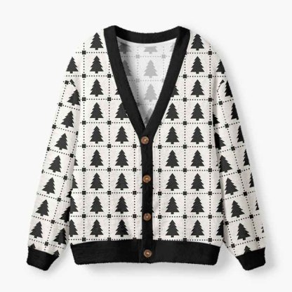 Soulisfree The Geometry Of Christmas Dreams Fuzzy Cardigan Sweater