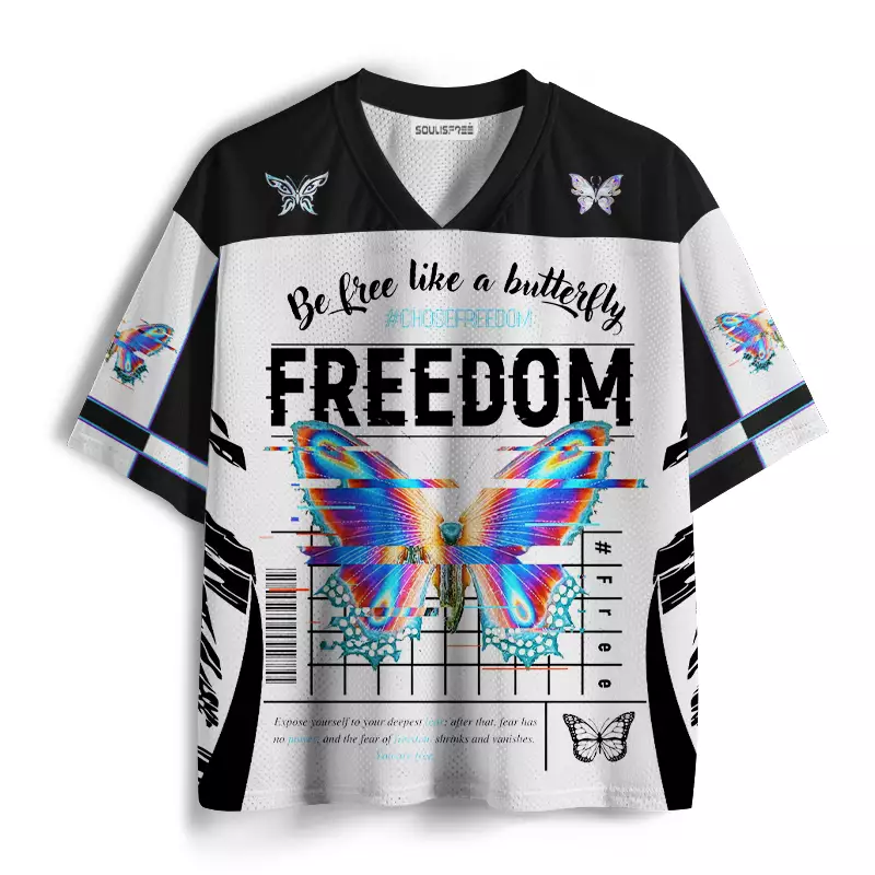 Soulisfree Be Free Like A Butterfly  Mesh Jersey