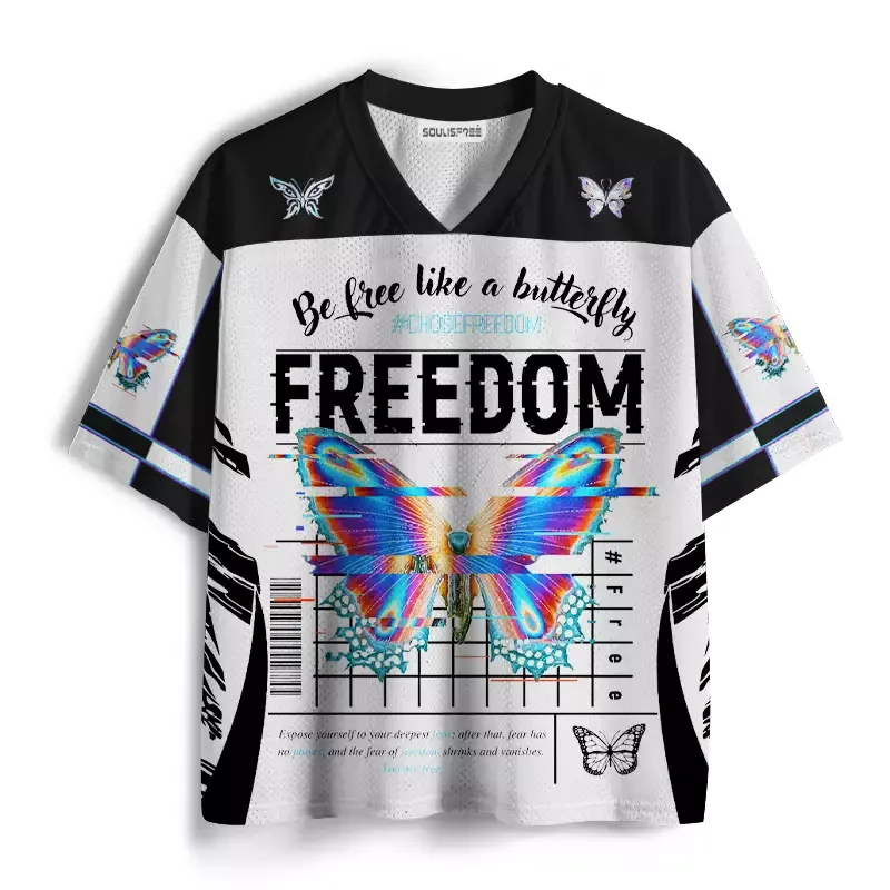 Soulisfree Be Free Like A Butterfly Mesh Jersey