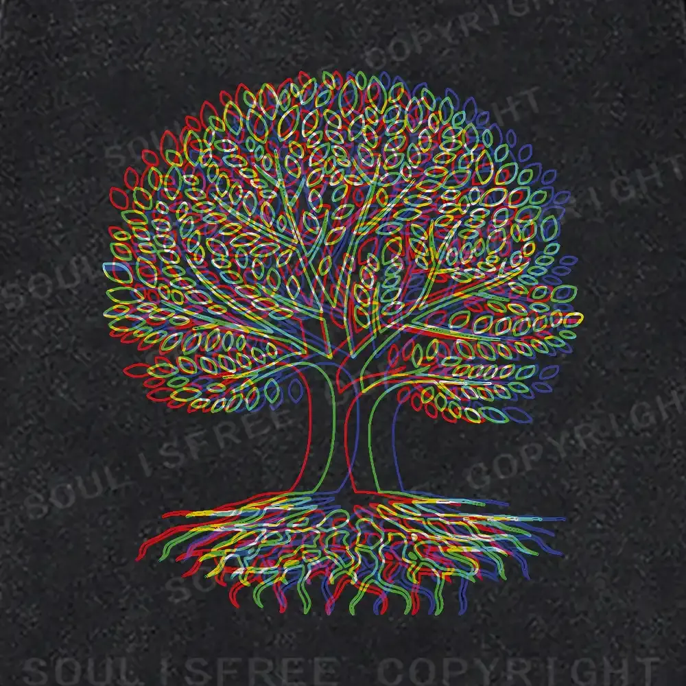 Psychedelic Tree Of Life Washed Sweatshirts