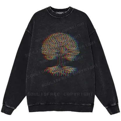 Psychedelic Tree Of Life Washed Sweatshirts
