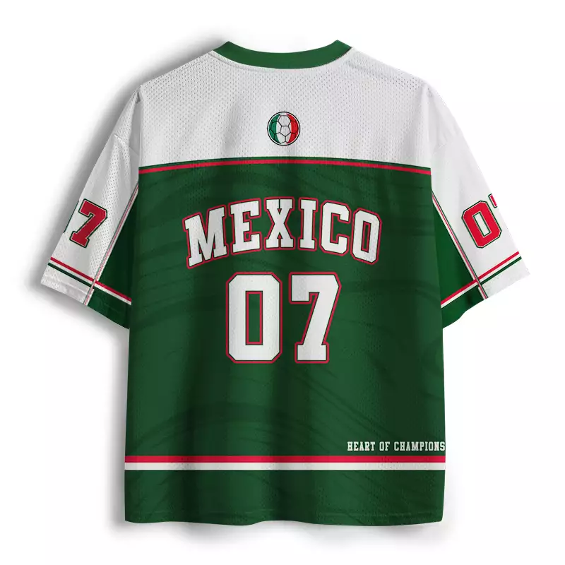 Soulisfree Retro Vintage Mexico Fútbol Mesh Jersey