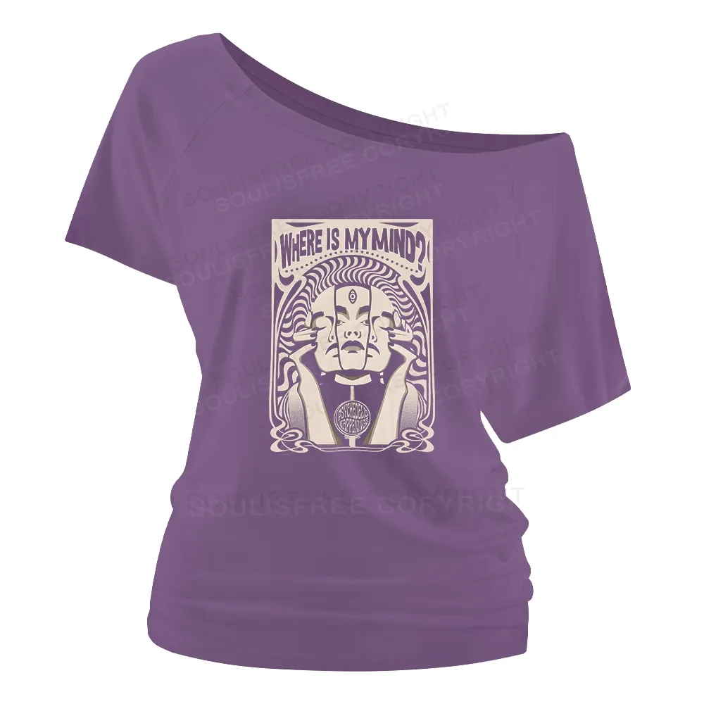 Where Is My Brain Off Shoulder Top