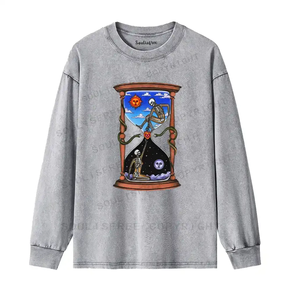 Love Fire Pass Washed Long Sleeve Shirt