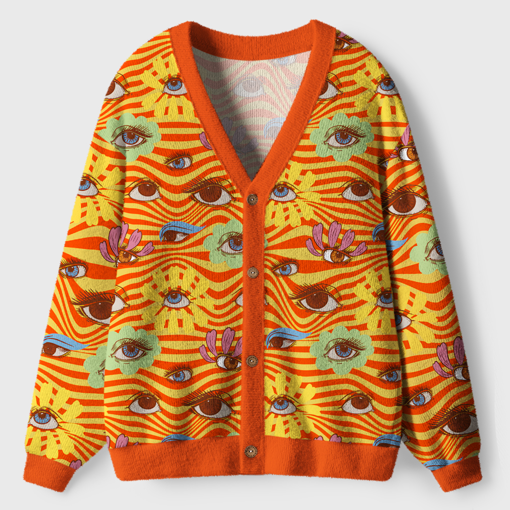 Flower Vision Ugly Cardigan Sweaters 