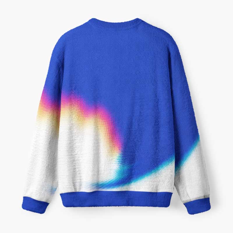 Soulisfree DIGITAL DAYDREAM ,REALITY CAN WAIT Fuzzy Crewneck Sweater