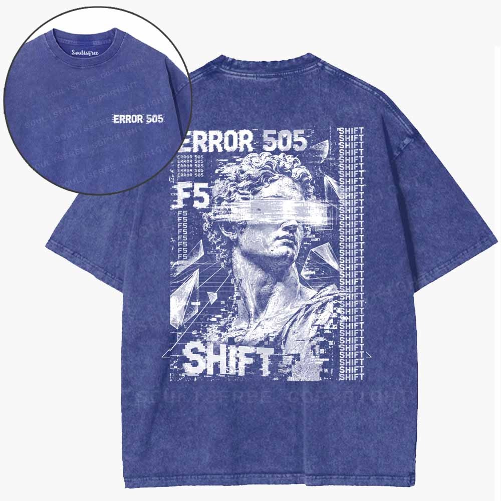 Soulisfree  Error 505 Glitch Apollo Washed Tee