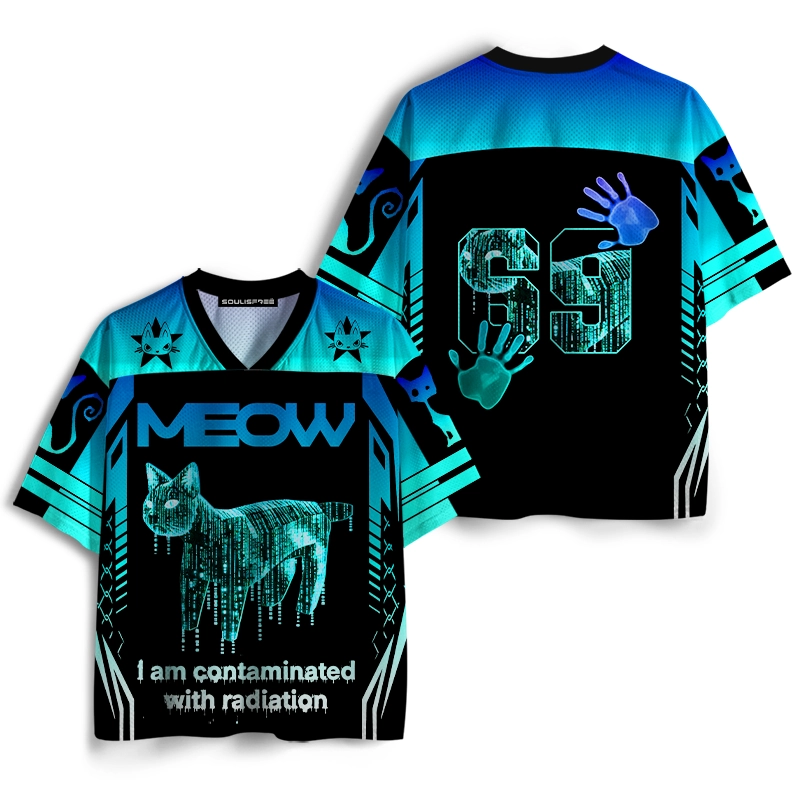 Soulisfree Cyber Meow Glitch Mesh Jersey