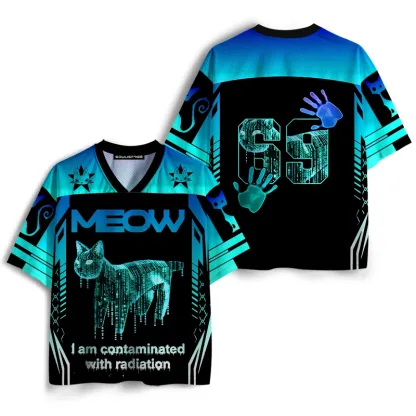 Soulisfree Cyber Meow Glitch Mesh Jersey