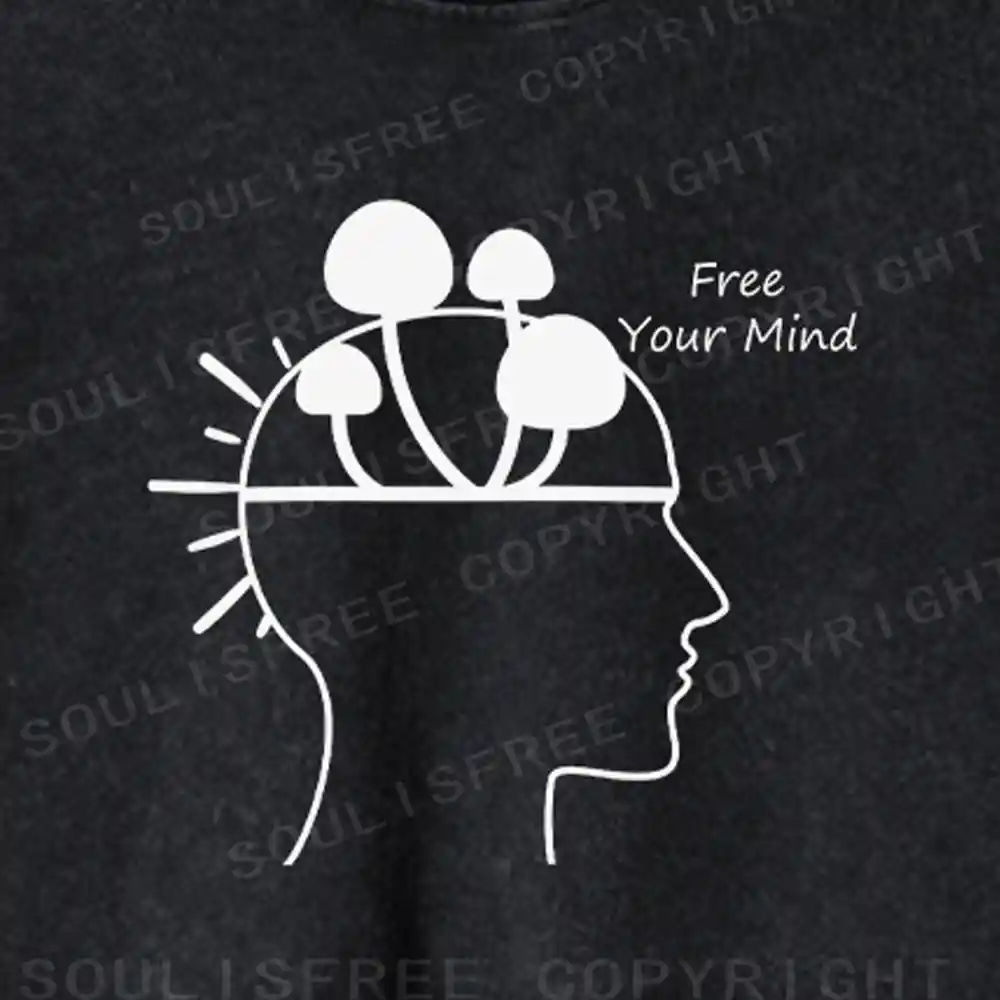 Free Mind Spore Washed Cropped Sweatshirt