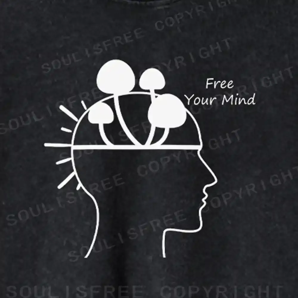 Free Mind Spore Washed Cropped Sweatshirt