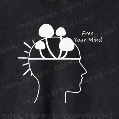 Free Mind Spore Washed Cropped Sweatshirt