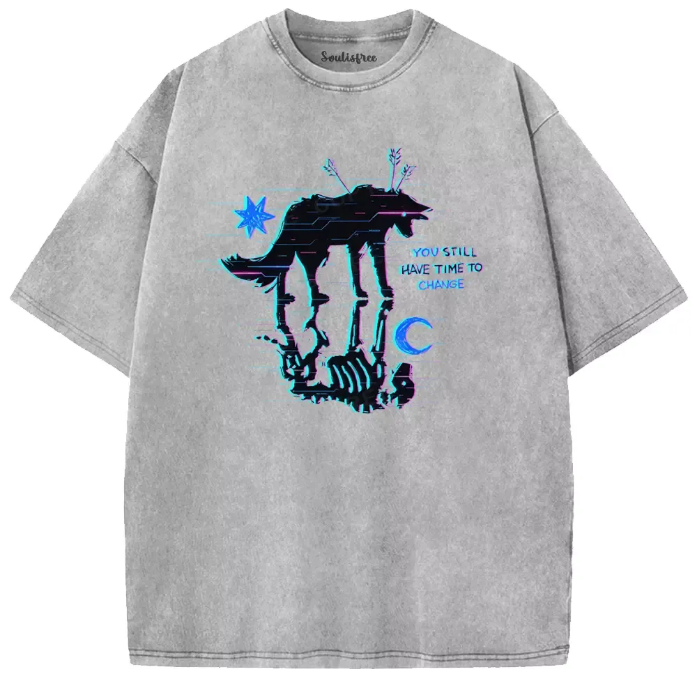 Soulisfree YOU STILL HAVE TIME TO CHANGE  Washed Tee