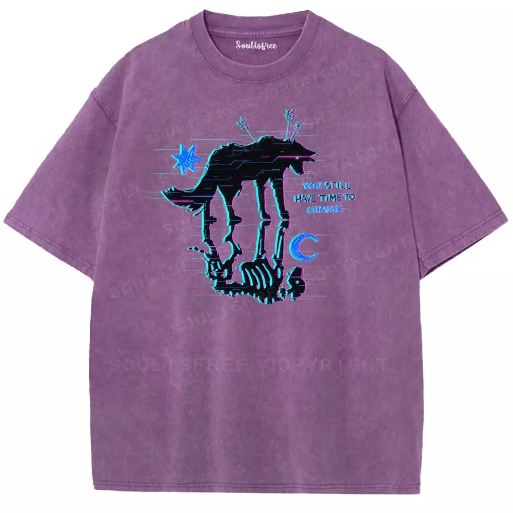 Soulisfree YOU STILL HAVE TIME TO CHANGE  Washed Tee