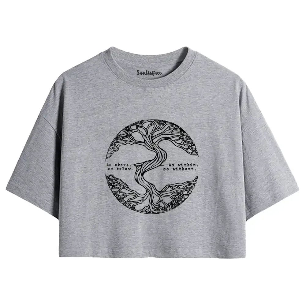 Designed As Above As Within Bo Below Bo Without Crop Top