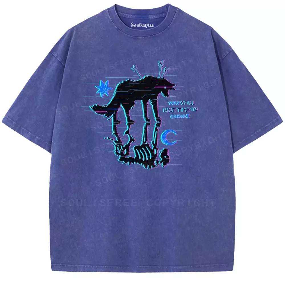 Soulisfree YOU STILL HAVE TIME TO CHANGE  Washed Tee