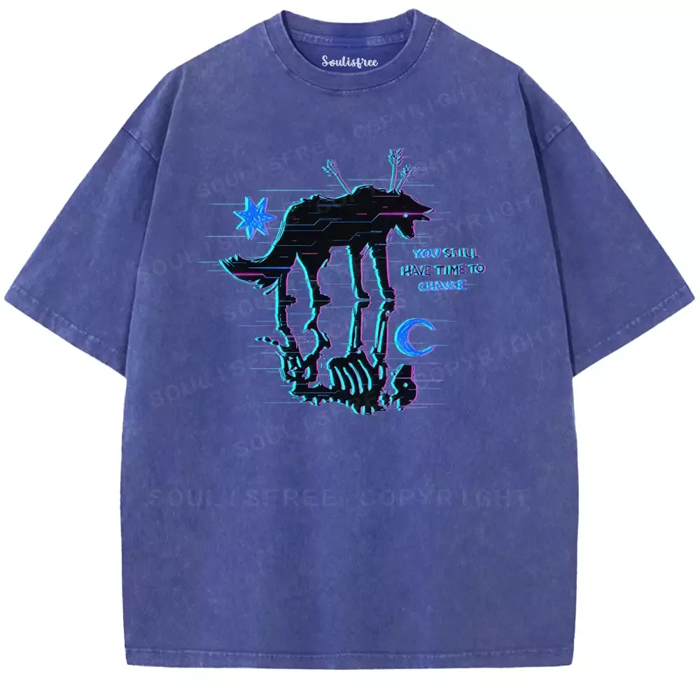 Soulisfree YOU STILL HAVE TIME TO CHANGE  Washed Tee