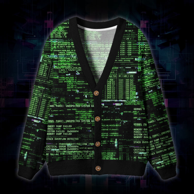 Soulisfree Reality Has Crashed Fuzzy Cardigan Sweater 
