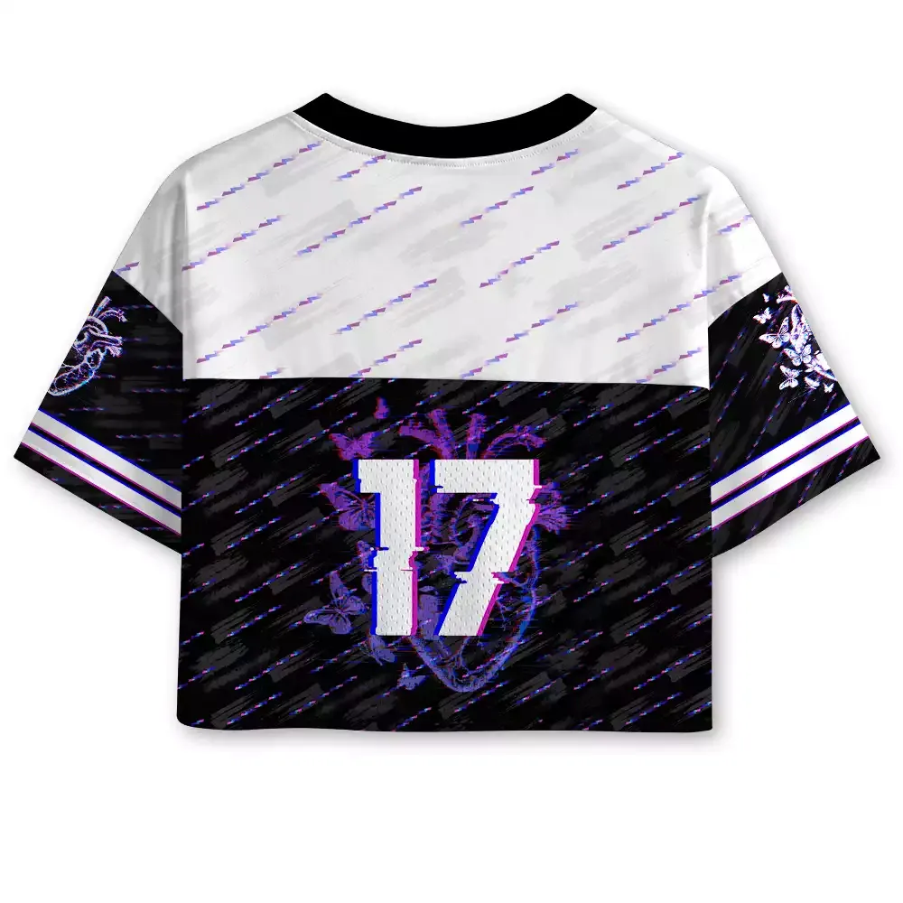 Soulisfree Broken Signal Soul Cropped Mesh Jersey