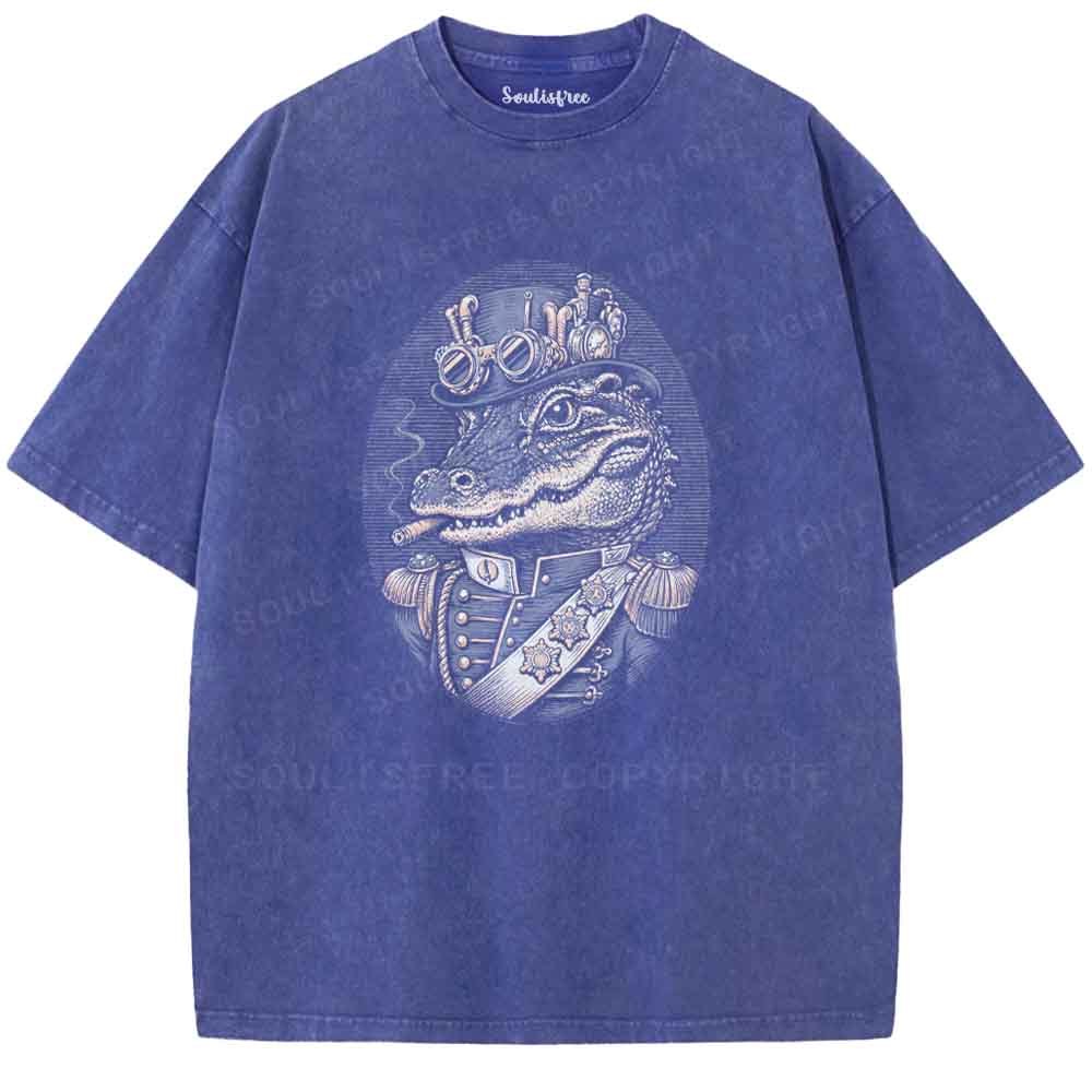 Soulisfree Alligator Smoke  Washed Tee