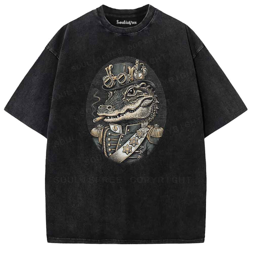 Soulisfree Alligator Smoke  Washed Tee