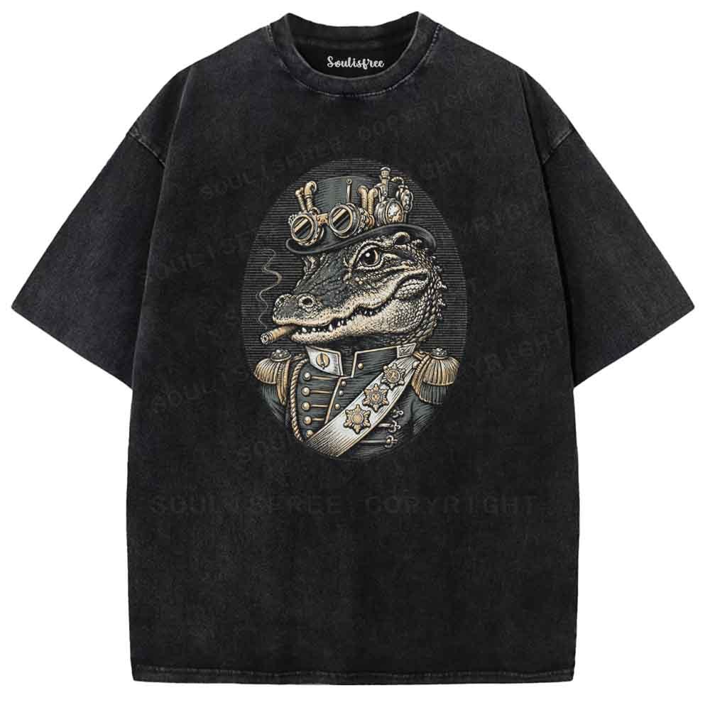 Soulisfree Alligator Smoke Washed Tee