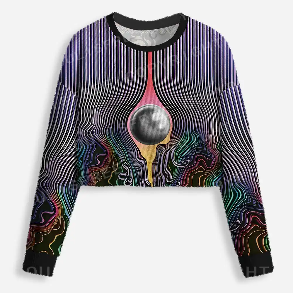 Gravity Flow Cropped Ugly Christmas Sweater