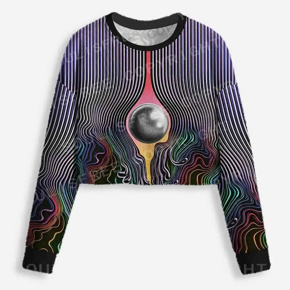Gravity Flow Cropped Ugly Christmas Sweater