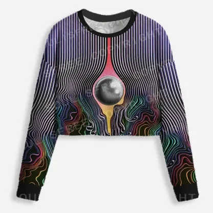 Gravity Flow Cropped Ugly Christmas Sweater