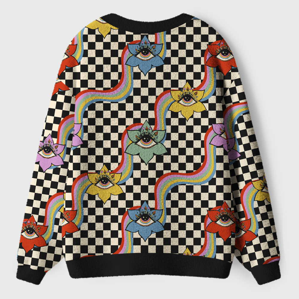 Cosmic Eye Garden Ugly Cardigan Sweaters 