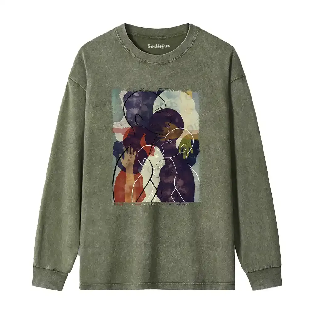 The Sea Of People Rises And Falls Washed Long Sleeve Shirt