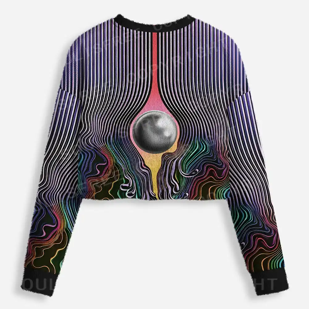 Gravity Flow Cropped Ugly Christmas Sweater