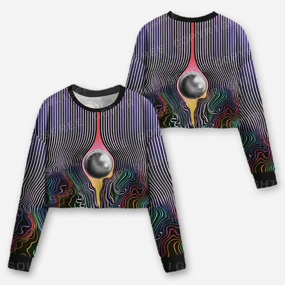 Gravity Flow Cropped Ugly Christmas Sweater