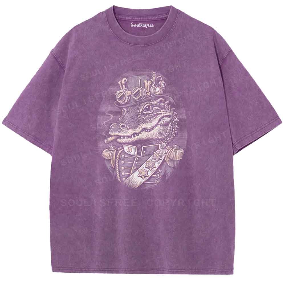 Soulisfree Alligator Smoke  Washed Tee