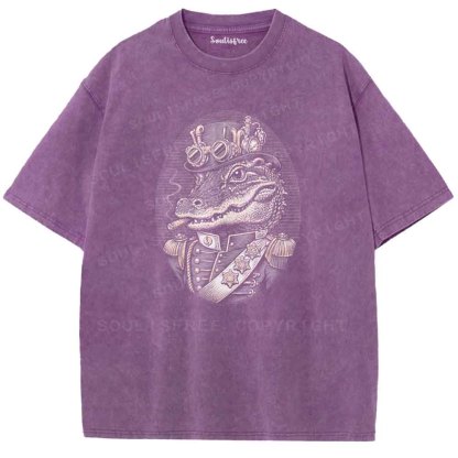 Soulisfree Alligator Smoke  Washed Tee